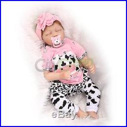 22 Handmade Reborn Baby Toy Newborn Lifelike Silicone Vinyl Sleeping Girl Dolls
