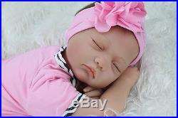22 Handmade Reborn Baby Toy Newborn Lifelike Silicone Vinyl Sleeping Girl Dolls