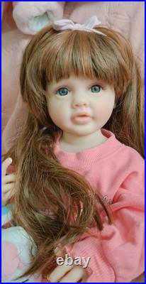 22 Inch Reborn Baby Dolls Full Vinyl Body Girl Waterproof Realistic Toddler Gift