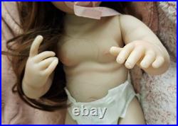 22 Inch Reborn Baby Dolls Full Vinyl Body Girl Waterproof Realistic Toddler Gift