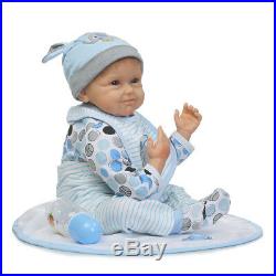 22'' Lifelike Baby Doll Toy Girl Full Body Soft Silicone Reborn Infant Baby Gift