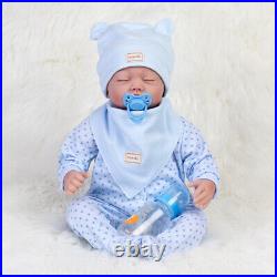 22 Lifelike Reborn Baby Dolls Twins Soft Vinyl Silicone Newborn Babies Boy&Girl