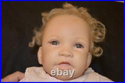 22 Look Real Silicone Vinyl Newborn Girl Baby Doll Blonde Curl Hair Brown Eyes 22 Look Real Silicone Vinyl Newborn Girl Baby Doll Blonde Curl Hair Brown Eyes