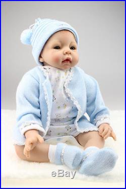 22'' Newborn Doll Handmade Realistic Reborn Silicone Vinyl Lifelike Baby Doll