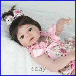 22 Real Newborn Full Body Vinyl Silicone Reborn Baby Dolls Handmade Girl Doll