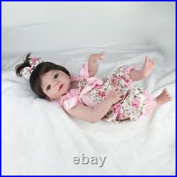 22 Real Newborn Full Body Vinyl Silicone Reborn Baby Dolls Handmade Girl Doll