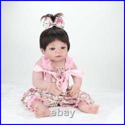 22 Real Newborn Full Body Vinyl Silicone Reborn Baby Dolls Handmade Girl Doll