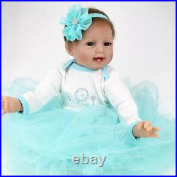 22'' Realistic Reborn Baby Twins Toddler Girl&Boy Vinyl Silicone Newborn Dolls