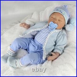 22'' Realistic Reborn Baby Twins Toddler Girl&Boy Vinyl Silicone Newborn Dolls