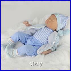 22'' Realistic Reborn Baby Twins Toddler Girl&Boy Vinyl Silicone Newborn Dolls