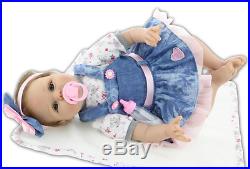 22'' Realistic Reborn Lovely Girl Baby Dolls Soft Silicone Vinyl Lifelike Doll