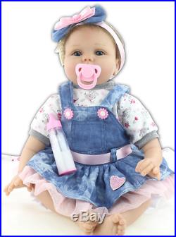 22'' Realistic Reborn Lovely Girl Baby Dolls Soft Silicone Vinyl Lifelike Doll