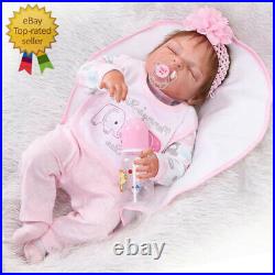 22 Reborn Baby Doll Full Body Vinyl Silicone Lifelike Anatomically Correct Girl