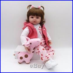 22'' Reborn Handmade Lifelike Newborn Girl Doll Silicone Vinyl Baby Doll Gift