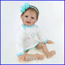 22 Soft Reborn Baby Dolls Realistic Vinyl Silicone Newborn Baby Girl Doll Gifts