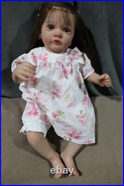 22in Already Finished Bebe Reborn Doll Hand-Rooted Hair Painted By Artist Girl