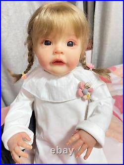 22in Artist Painted Finished Reborn Baby Doll Lifelike Toddler Cuddly Girl Gift
