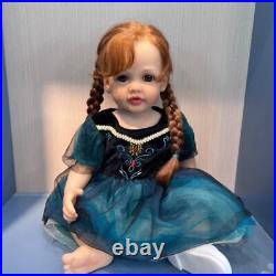 22in Reborn Baby Dolls Full Vinyl Body Soft Newborn Toddler Girl Toy Gift