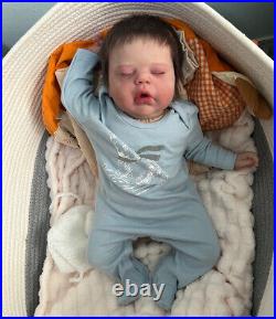 22in Reborn Baby Dolls Weighted Realistic Newborn Boy Girl Hand Rooted Hair Gift