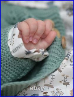 22inch Reborn Baby Doll Cute Toddler Girl Rooted Soft Hair Vinyl Collectible Toy