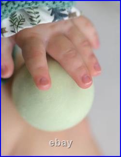 22inch Reborn Baby Doll Cute Toddler Girl Rooted Soft Hair Vinyl Collectible Toy