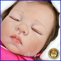 22inch Silicone New Reborn Baby Dolls Realistic Sleeping Girl Women Collect Fake