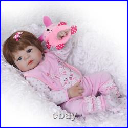 23Inch Alive Reborn Baby Vinyl Full Silicone Dolls Lifelike Ethnic Doll Reborn