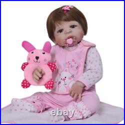 23Inch Alive Reborn Baby Vinyl Full Silicone Dolls Lifelike Ethnic Doll Reborn