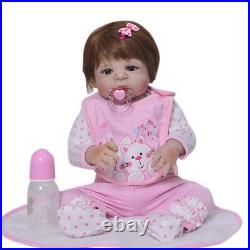 23Inch Alive Reborn Baby Vinyl Full Silicone Dolls Lifelike Ethnic Doll Reborn