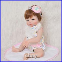 23'' Fashion Silicone Reborn Baby Dolls Full Body Vinyl Realistic Washable