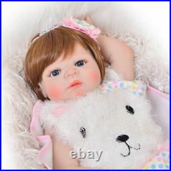 23'' Fashion Silicone Reborn Baby Dolls Full Body Vinyl Realistic Washable