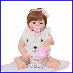 23'' Fashion Silicone Reborn Baby Dolls Full Body Vinyl Realistic Washable