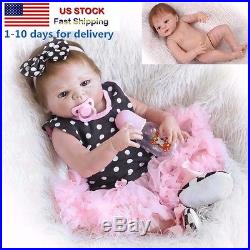 23 Handmade Silicone Full Body Baby Dolls Newborn Vinyl Reborn Girl Doll-USA
