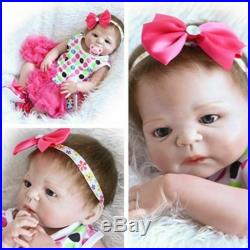 23 Lifelike Full Body Silicone Reborn Baby Doll Vinyl Newborn Baby Girl Dolls