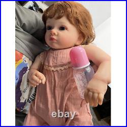 23'' Lifelike Reborn Baby Dolls Girl Vinyl Newborn Doll Handmade Cute Xmas Gifts