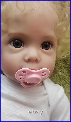 23 Little Todder Reborn Baby Doll. Real Touch Vinyl. Hand-Rooted Hair. Angelic