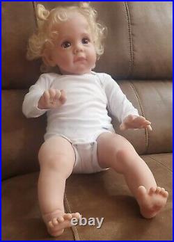 23 Little Todder Reborn Baby Doll. Real Touch Vinyl. Hand-Rooted Hair. Angelic