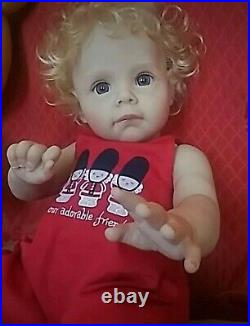 23 Little Todder Reborn Baby Doll. Real Touch Vinyl. Hand-Rooted Hair. Angelic