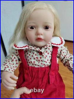 23in ARTIST Finished Reborn Baby Doll Toddler Girl Lifelike Hand Rooted Hair COA