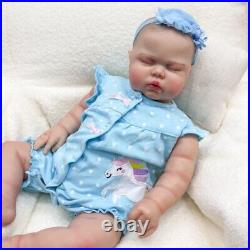 24In Reborn Pickle Doll Cloth Body Lifelike Toddler 3D Skin Cuddly Baby Girl Boy