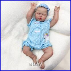 24In Reborn Pickle Doll Cloth Body Lifelike Toddler 3D Skin Cuddly Baby Girl Boy