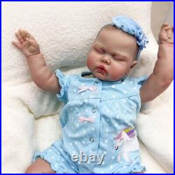 24In Reborn Pickle Doll Cloth Body Lifelike Toddler 3D Skin Cuddly Baby Girl Boy