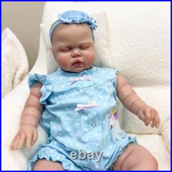 24In Reborn Pickle Doll Cloth Body Lifelike Toddler 3D Skin Cuddly Baby Girl Boy