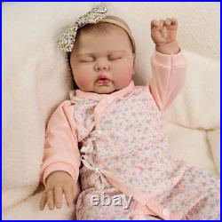 24Inch Pickle Sleeping in Soft Cloth Body Lifelike Reborn Toddler Hand painted 24Inch Pickle Sleeping in Soft Cloth Body Lifelike Reborn Toddler Hand painted