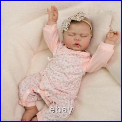 24Inch Pickle Sleeping in Soft Cloth Body Lifelike Reborn Toddler Hand painted 24Inch Pickle Sleeping in Soft Cloth Body Lifelike Reborn Toddler Hand painted
