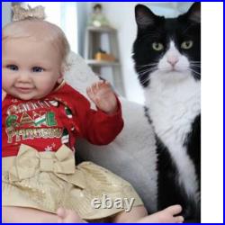 24 Already Finished Reborn Baby Doll Vinyl Cloth Body Newborn Doll Rooted Hair