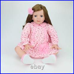 24 Handmade Reborn Dolls Lifelike Toddler Girl Vinyl Silicone Newborn Baby Gift