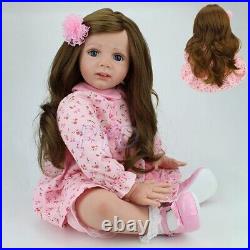 24 Lifelike Real Big Baby Size Toddler Girl Doll Handmade Reborn Dolls Weighted