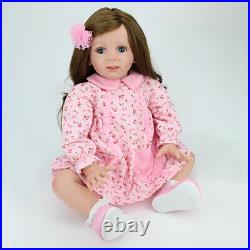 24 Lifelike Real Big Baby Size Toddler Girl Doll Handmade Reborn Dolls Weighted