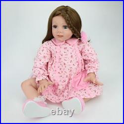 24 Lifelike Real Big Baby Size Toddler Girl Doll Handmade Reborn Dolls Weighted